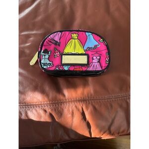 Betsey Johnson Pink Dress Punk Cosmetic‎ Bag Makeup